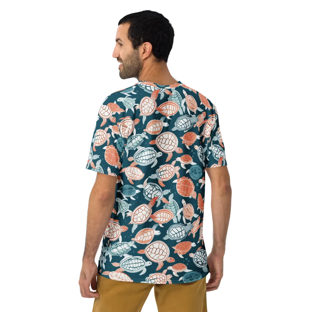 Shells At Sea on Men's Crew Neck T-Shirt — Back