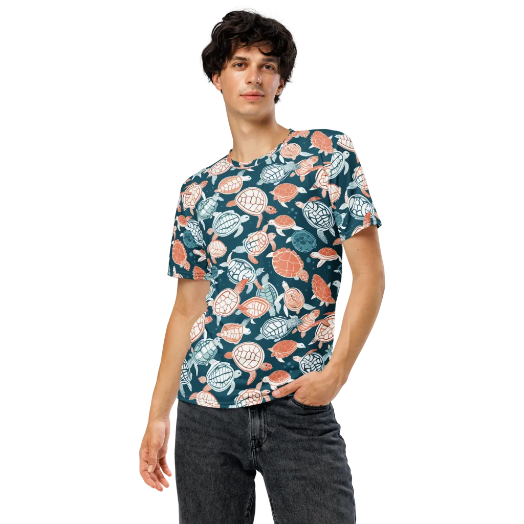 Shells At Sea on Men's Crew Neck T-Shirt — Front