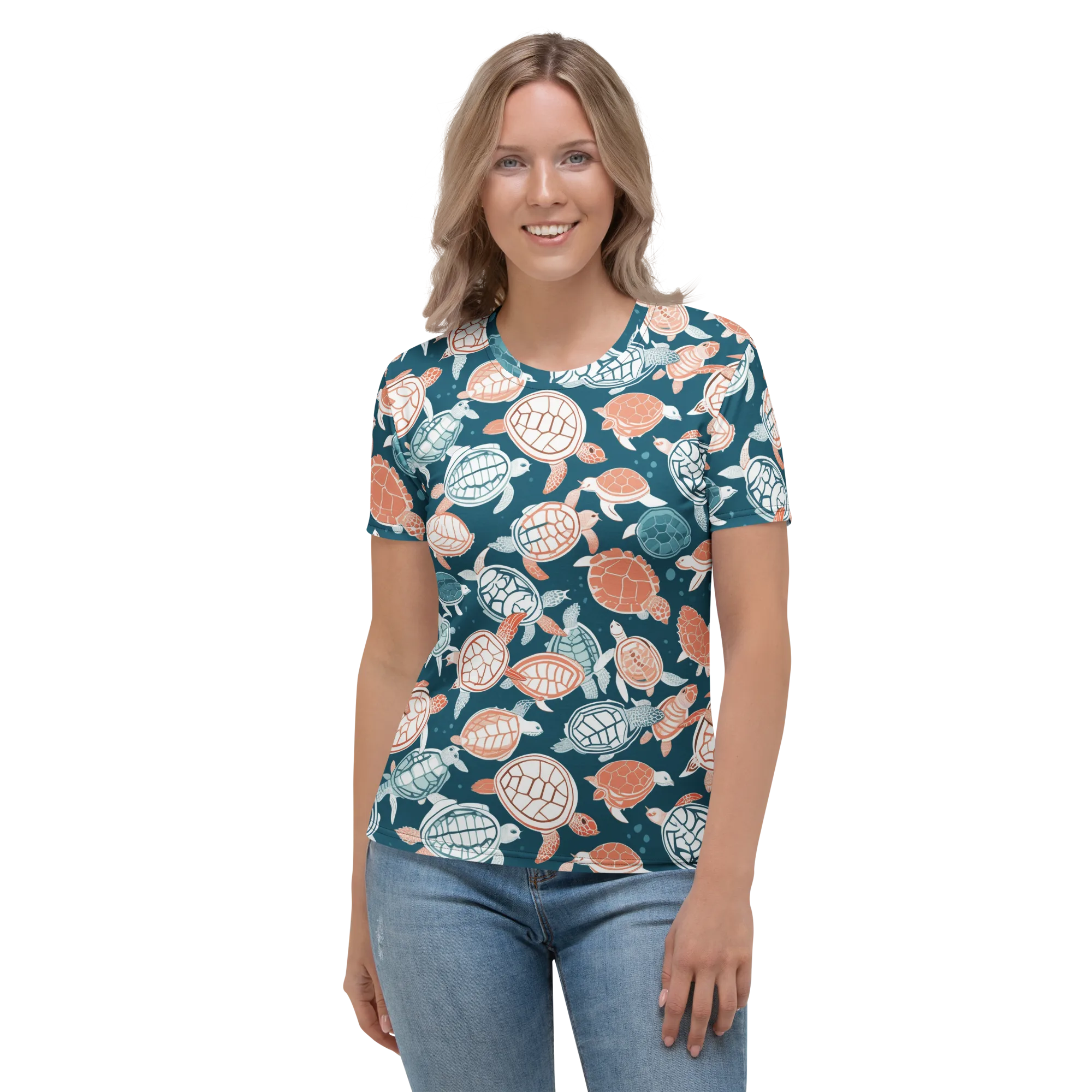 Shells At Sea on Women's Crew Neck T-Shirt — Front