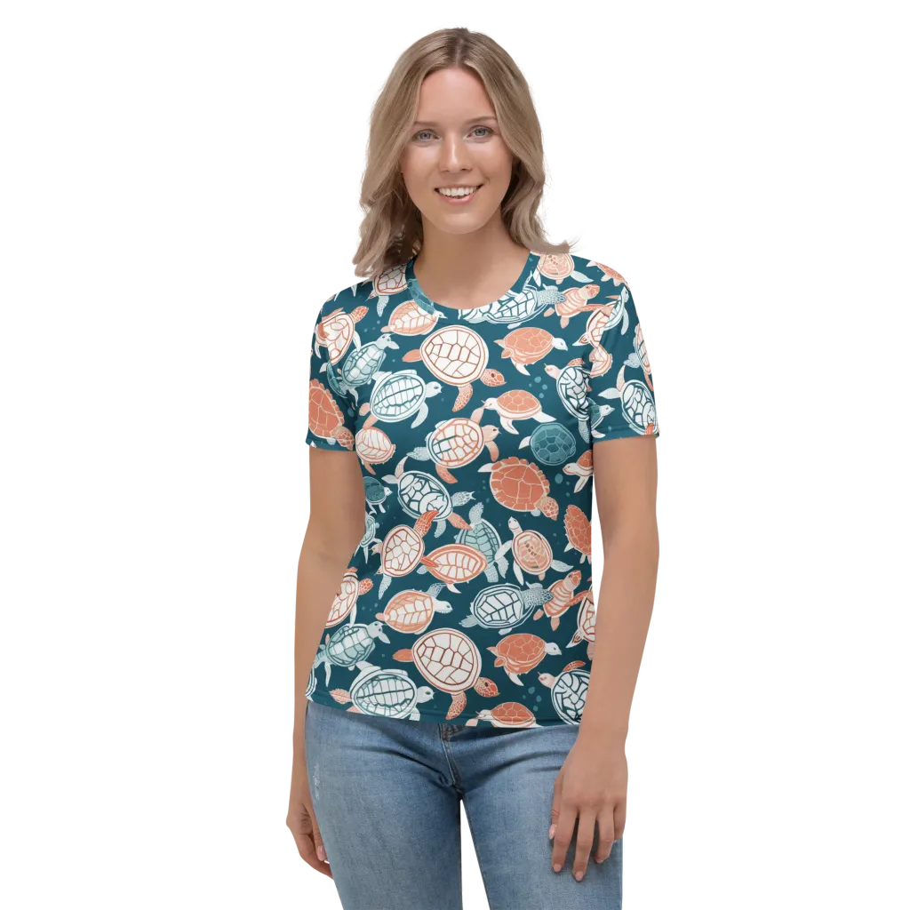 Shells At Sea on Women's Crew Neck T-Shirt — Front