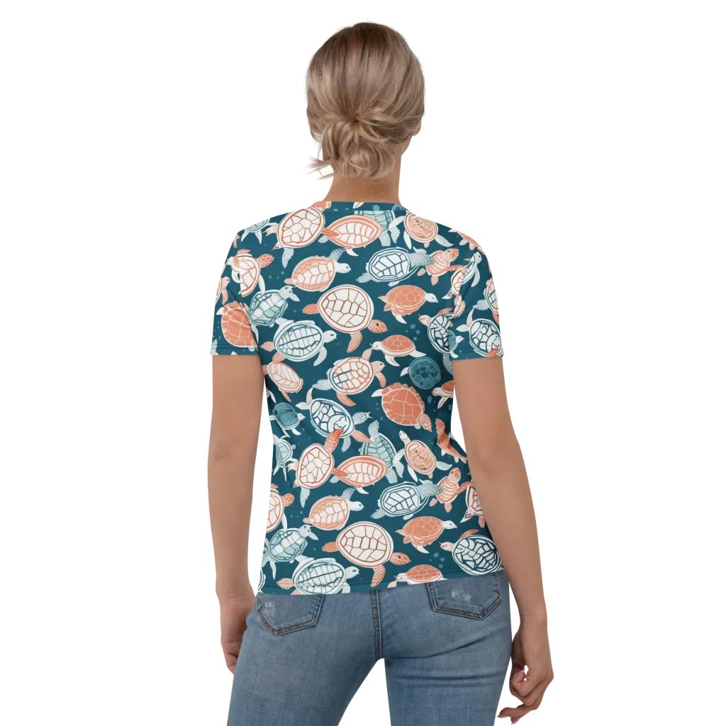Shells At Sea on Women's Crew Neck T-Shirt — Back