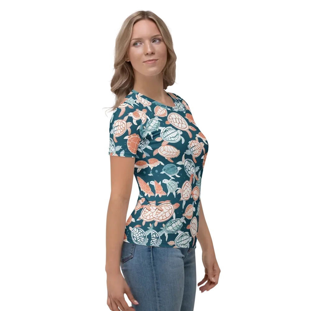 Shells At Sea on Women's Crew Neck T-Shirt — Right