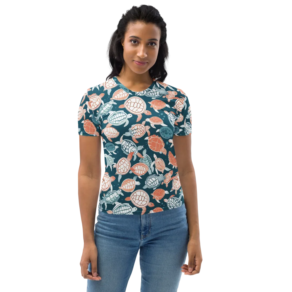 Shells At Sea on Women's Crew Neck T-Shirt — Front