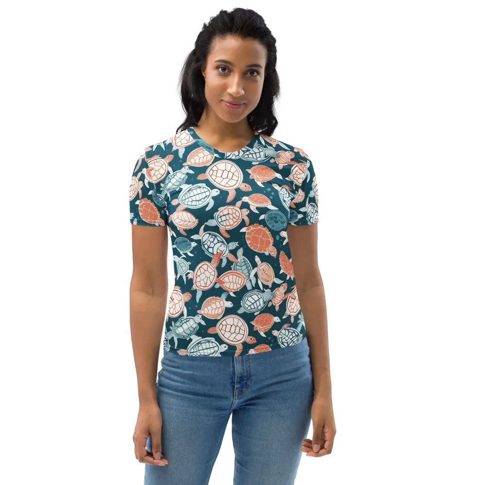 Shells At Sea on Women's Crew Neck T-Shirt — Front