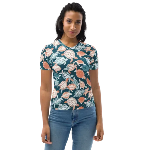 Shells At Sea on a Women's Crew Neck T-Shirt