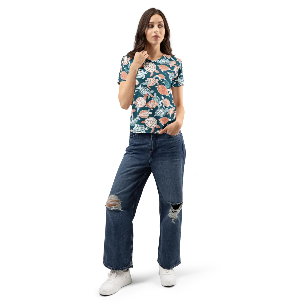 Shells At Sea on Women's Crew Neck T-Shirt — Front