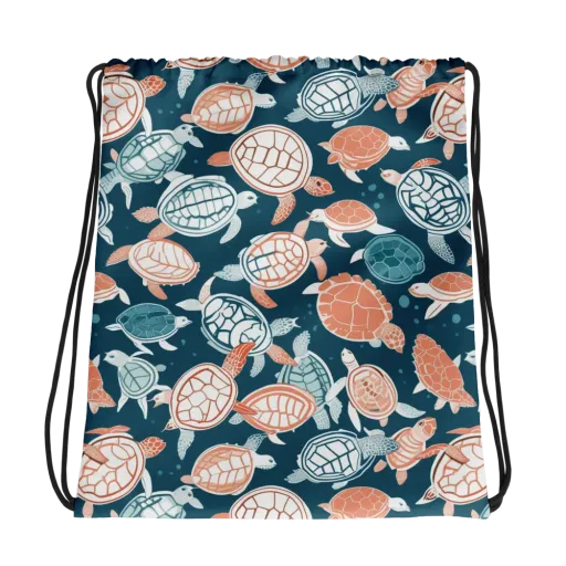 Shells At Sea on a Drawstring Bag