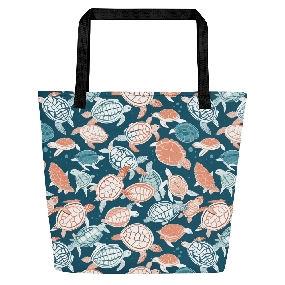 Shells At Sea on Large Tote Bag W/ Pocket — Front