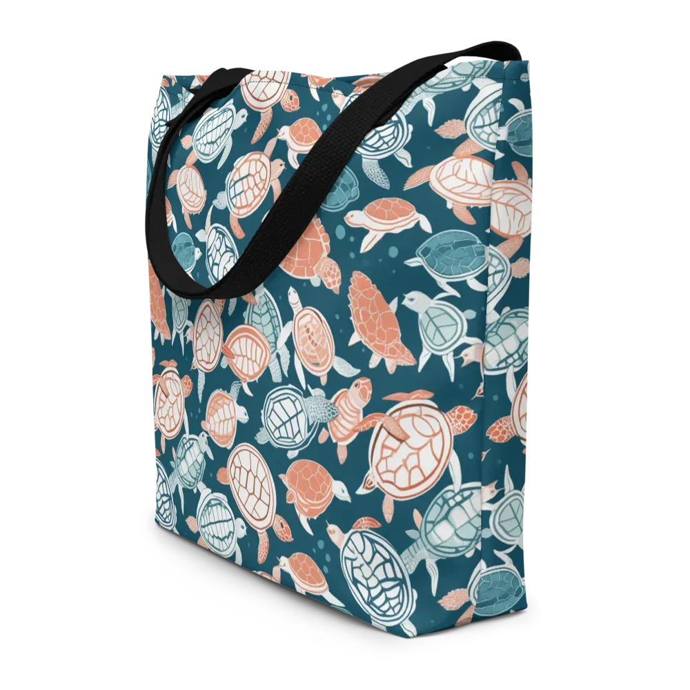 Shells At Sea on Large Tote Bag W/ Pocket — Front