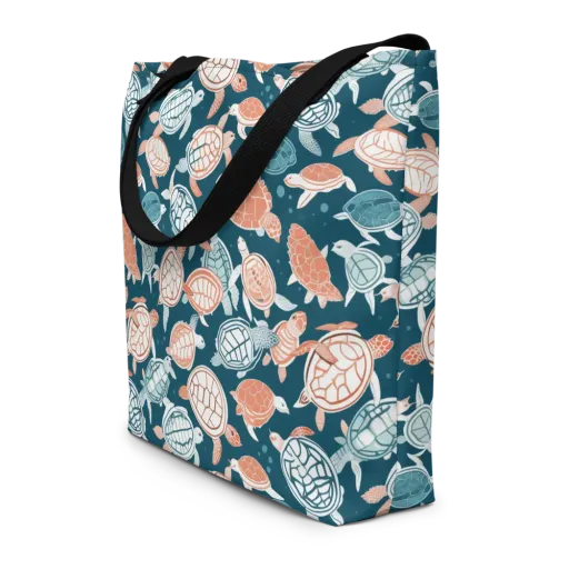 Shells At Sea on a Large Tote Bag W/ Pocket