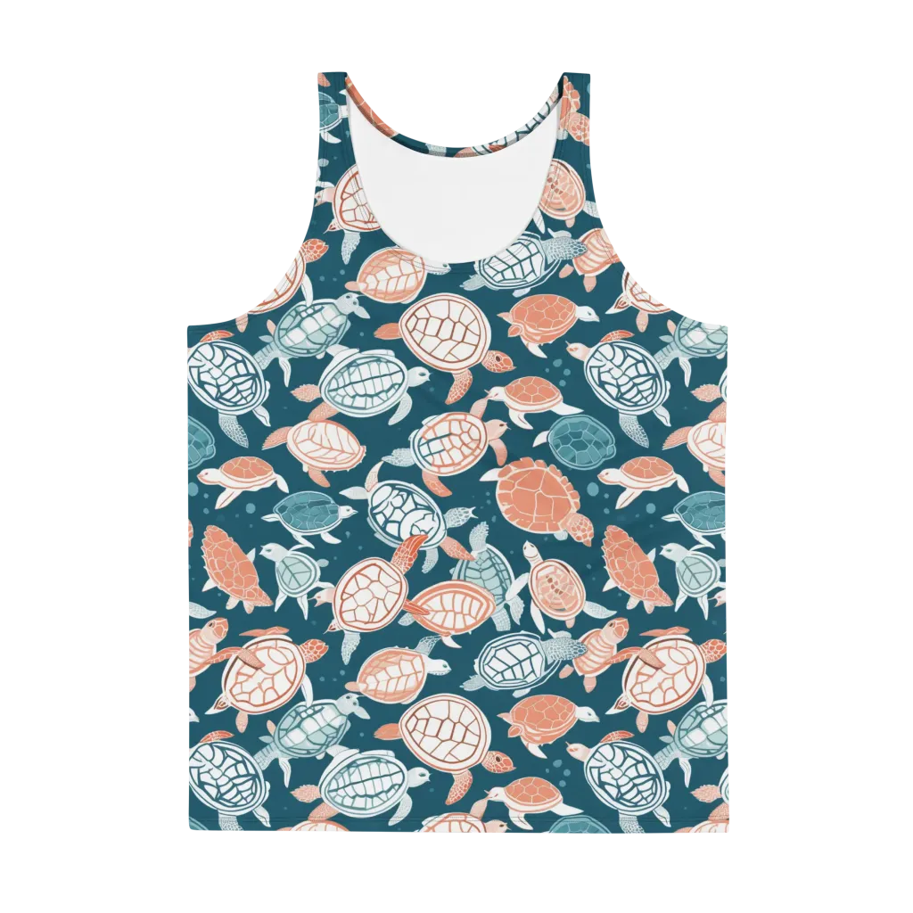Shells At Sea on Men's Tank Top — Front