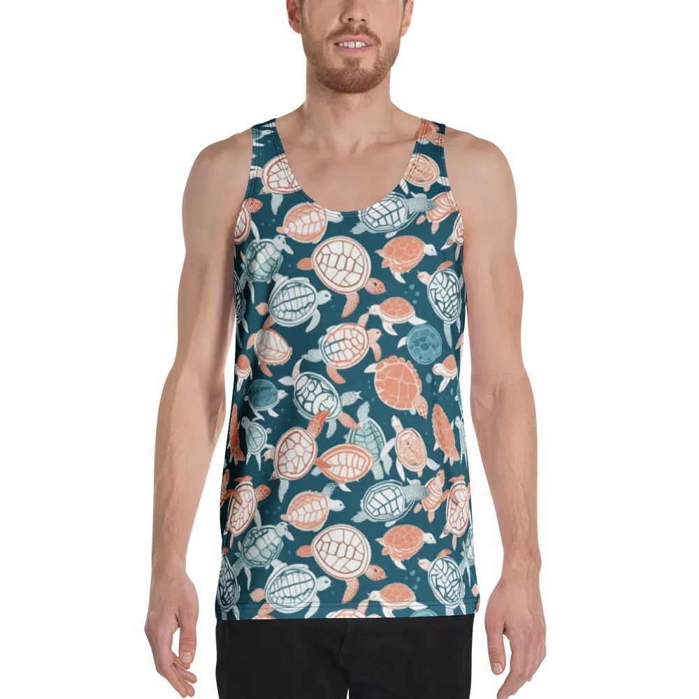 Shells At Sea on Men's Tank Top — Front