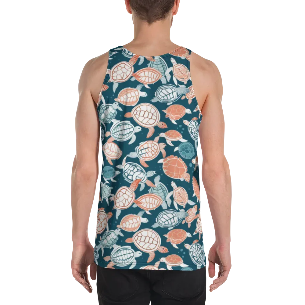 Shells At Sea on Men's Tank Top — Back