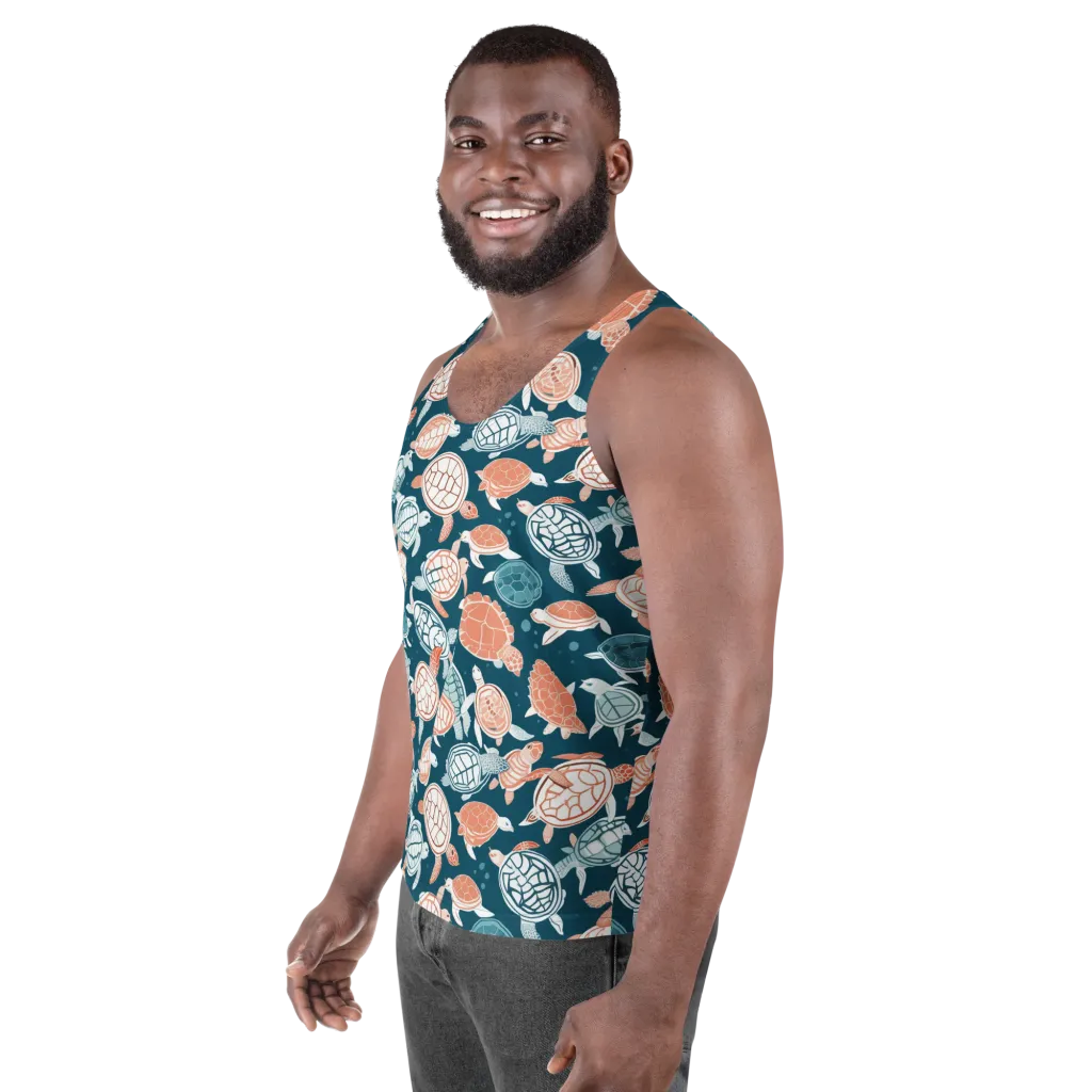 Shells At Sea on Men's Tank Top — Left Front
