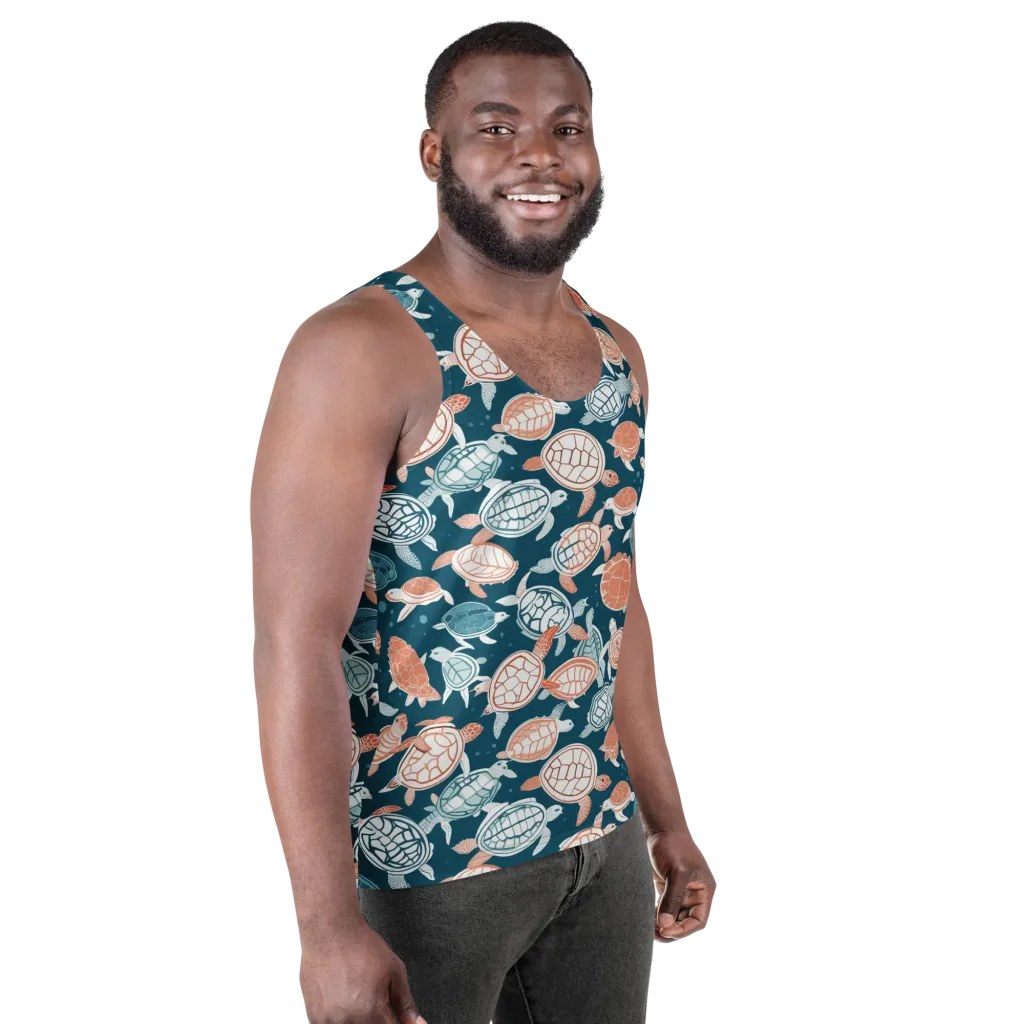 Shells At Sea on Men's Tank Top — Right Front