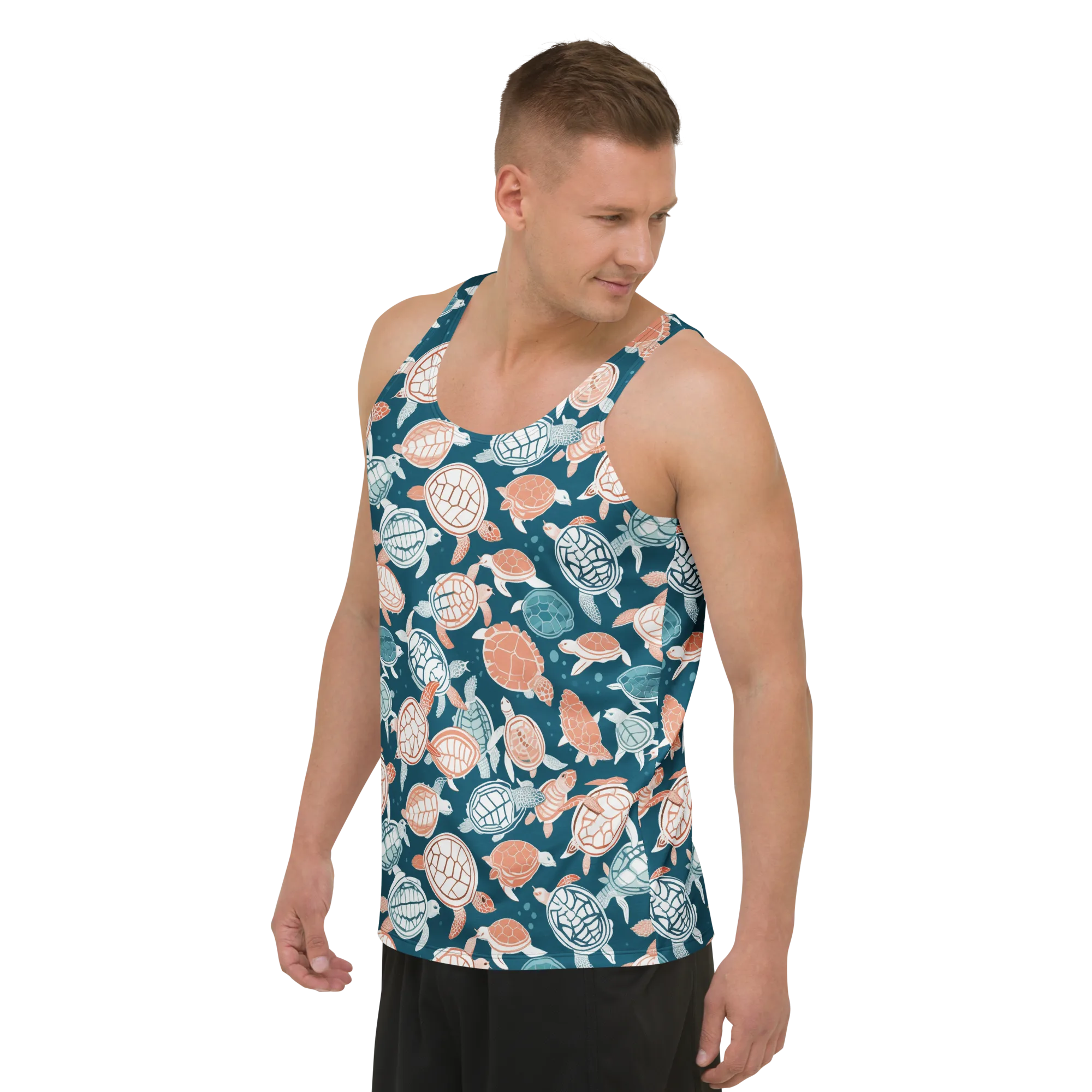 Shells At Sea on Men's Tank Top — Left Front