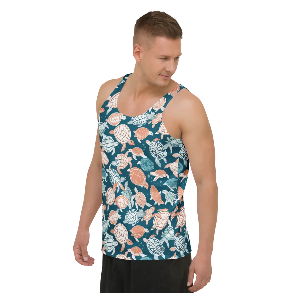 Shells At Sea on Men's Tank Top — Left Front