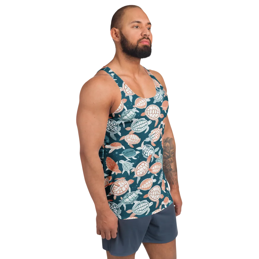Shells At Sea on Men's Tank Top — Right Front