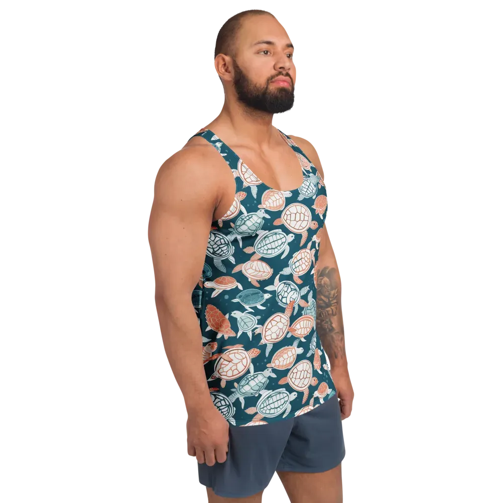 Shells At Sea on Men's Tank Top — Right Front