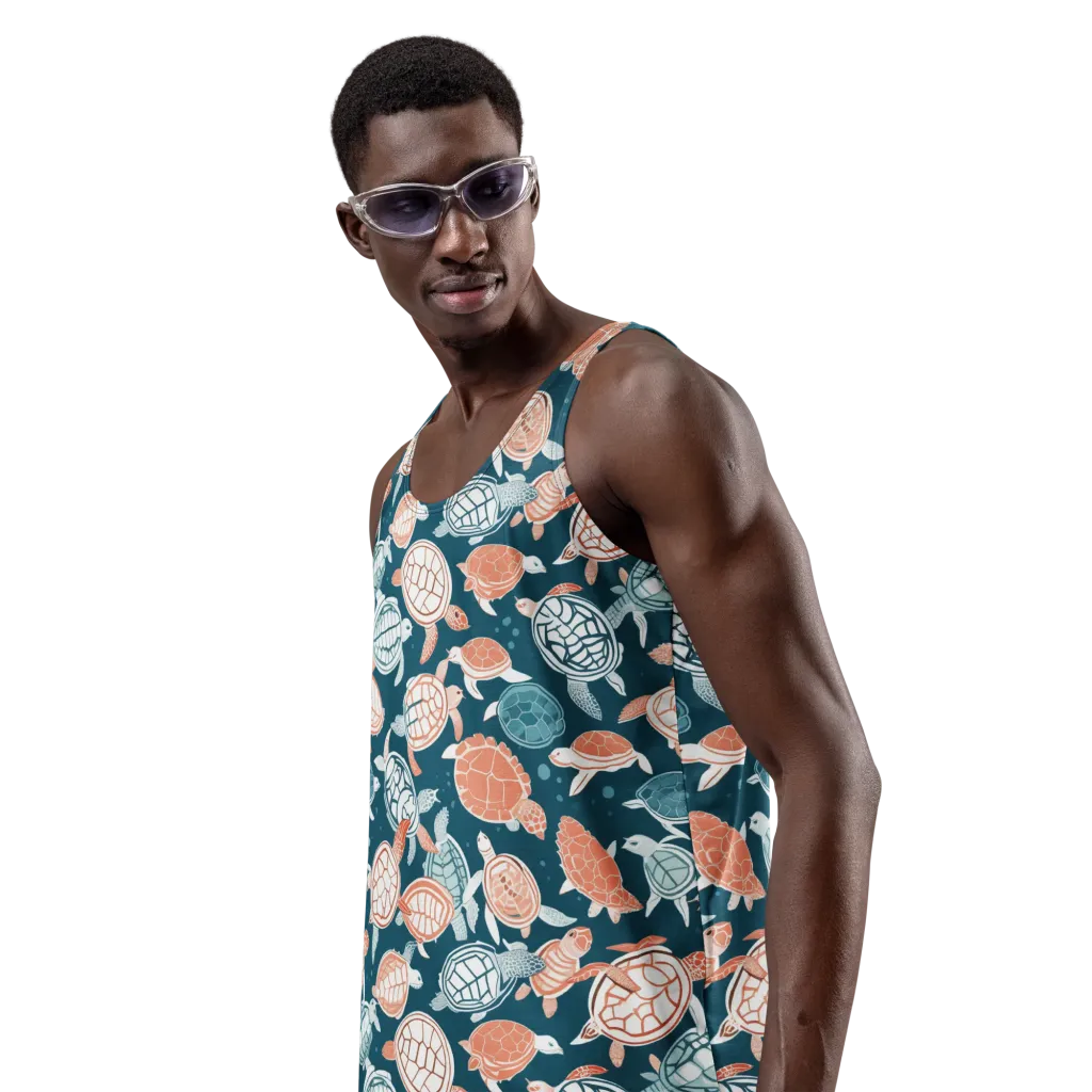Shells At Sea on Men's Tank Top — Left