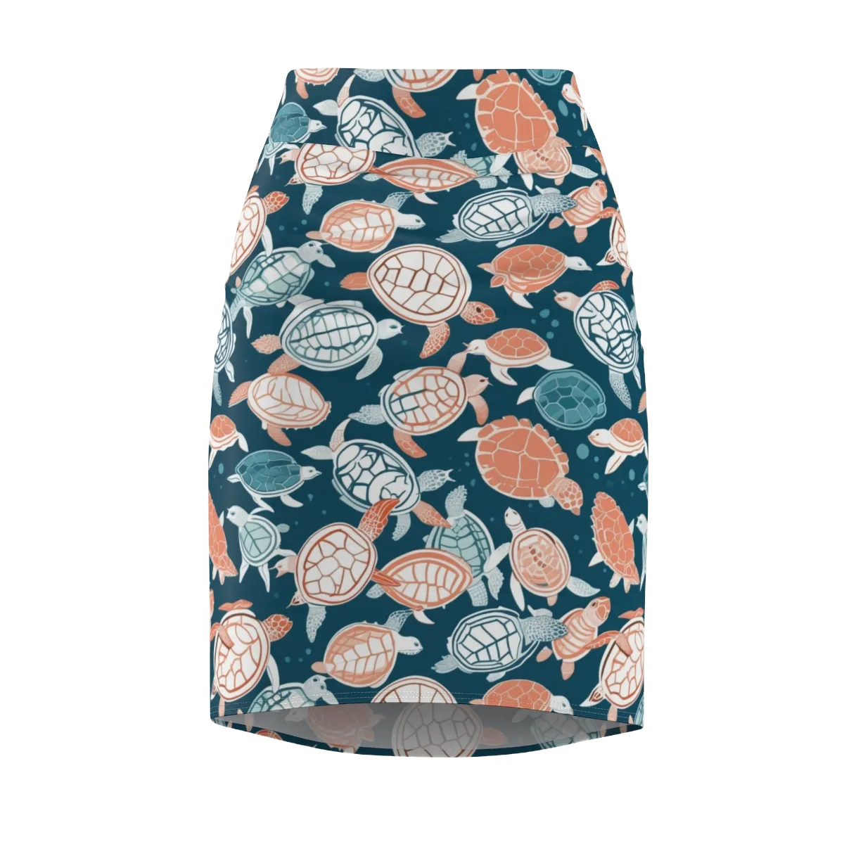 Shells At Sea on Pencil Skirt — Front