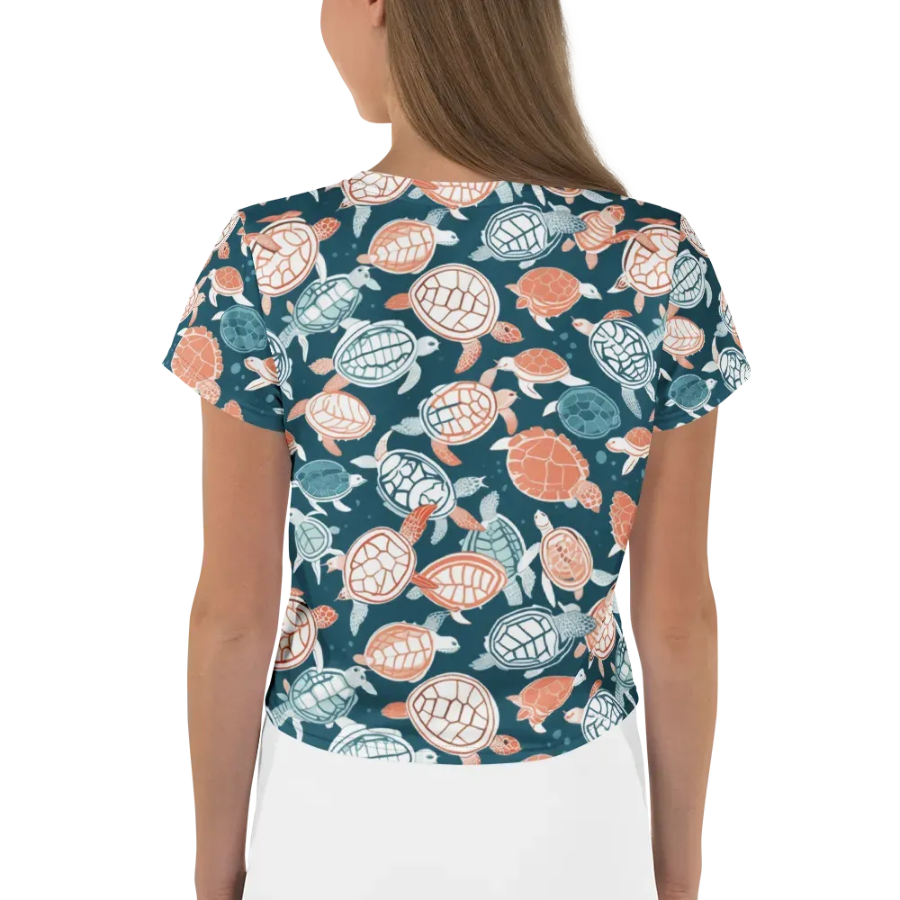 Shells At Sea on Crop Tee — Back