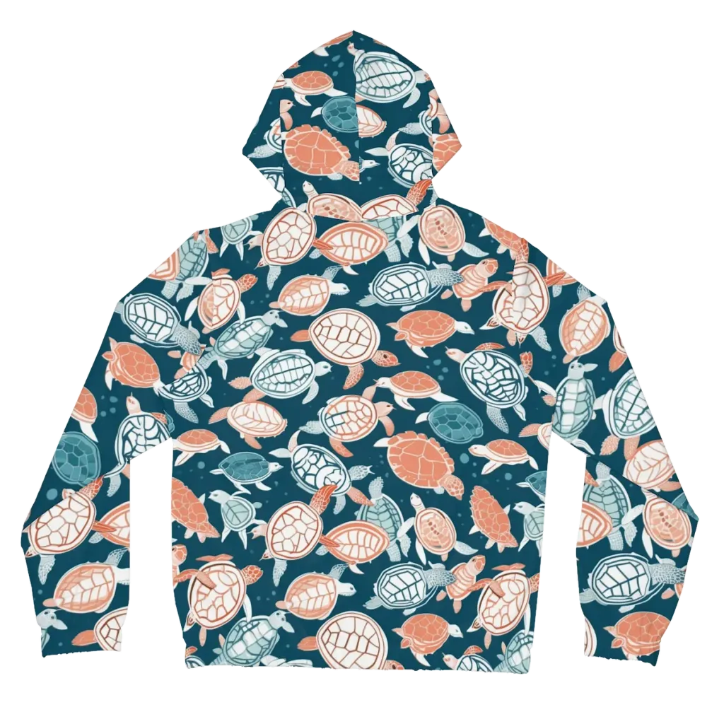 Shells At Sea on Women's Full-Zip Hoodie — Back