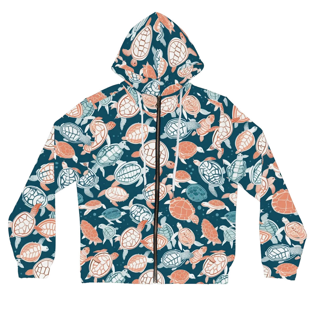 Shells At Sea on Women's Full-Zip Hoodie — Front