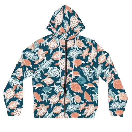 Shells At Sea on a Women's Full-Zip Hoodie