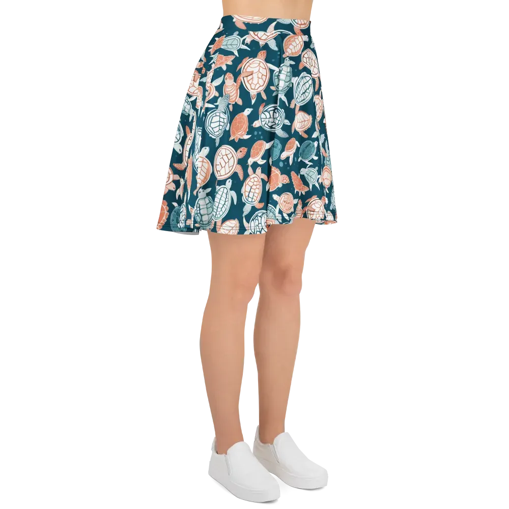 Shells At Sea on Skater Skirt — Right