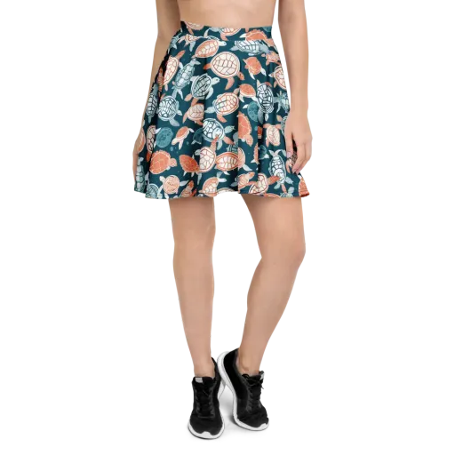 Shells At Sea on a Skater Skirt