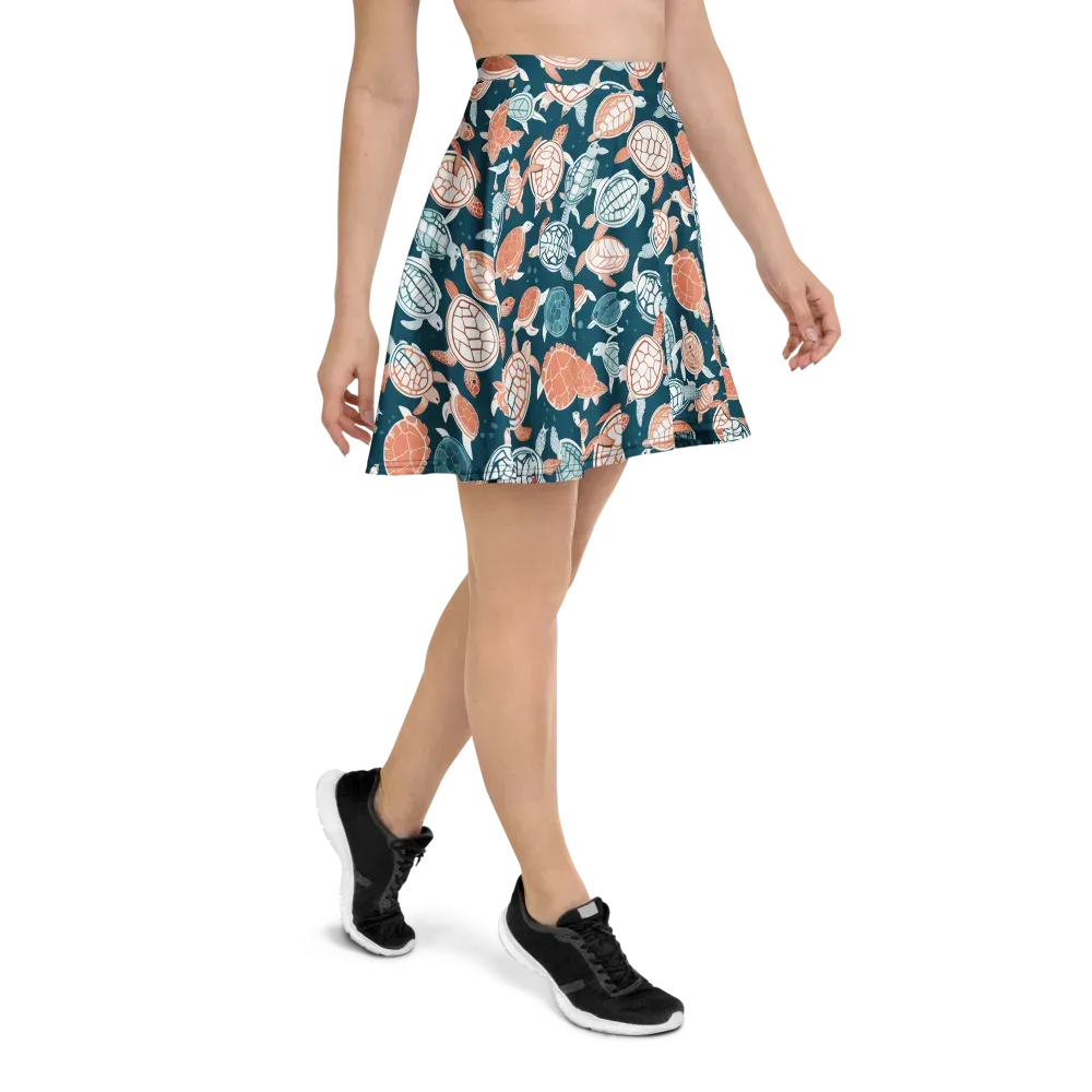Shells At Sea on Skater Skirt — Right
