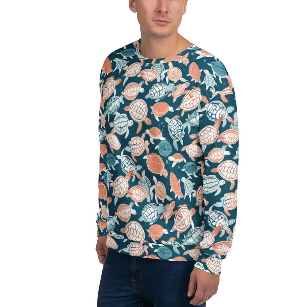 Shells At Sea on Sweatshirt — Left Front