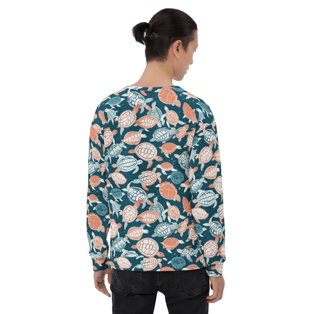 Shells At Sea on Sweatshirt — Back