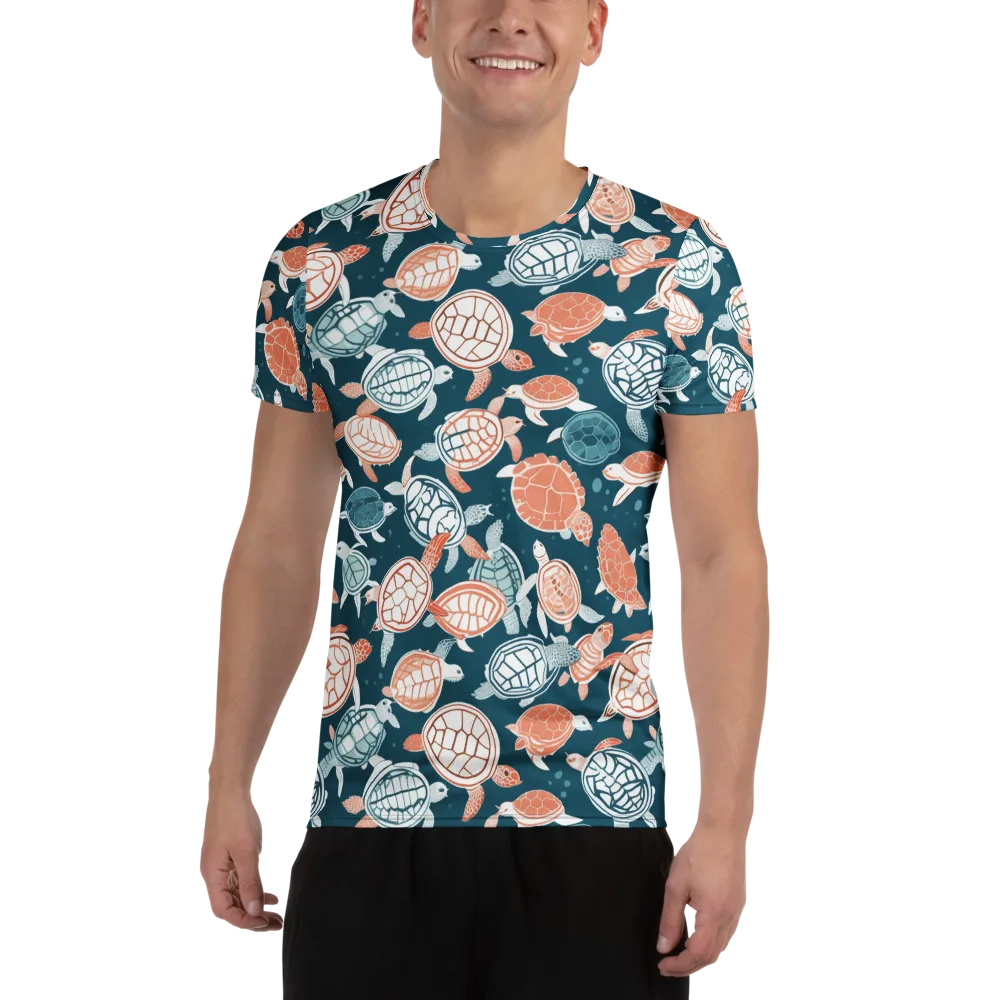 Shells At Sea on Men's Athletic T-Shirt — Front