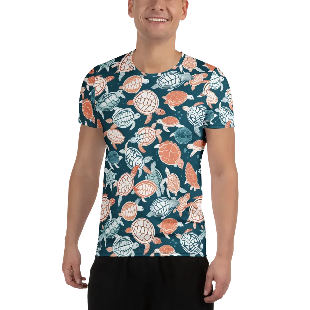 Shells At Sea on Men's Athletic T-Shirt — Front