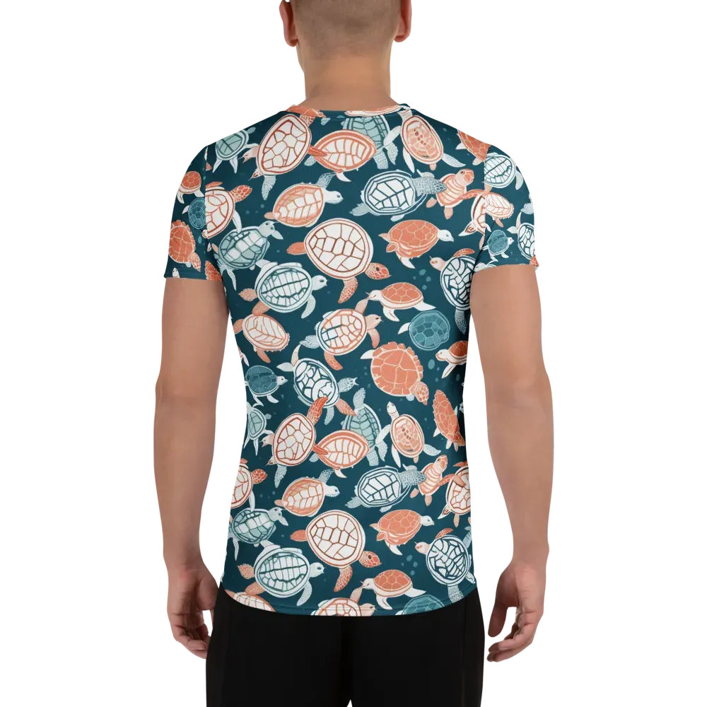 Shells At Sea on Men's Athletic T-Shirt — Back