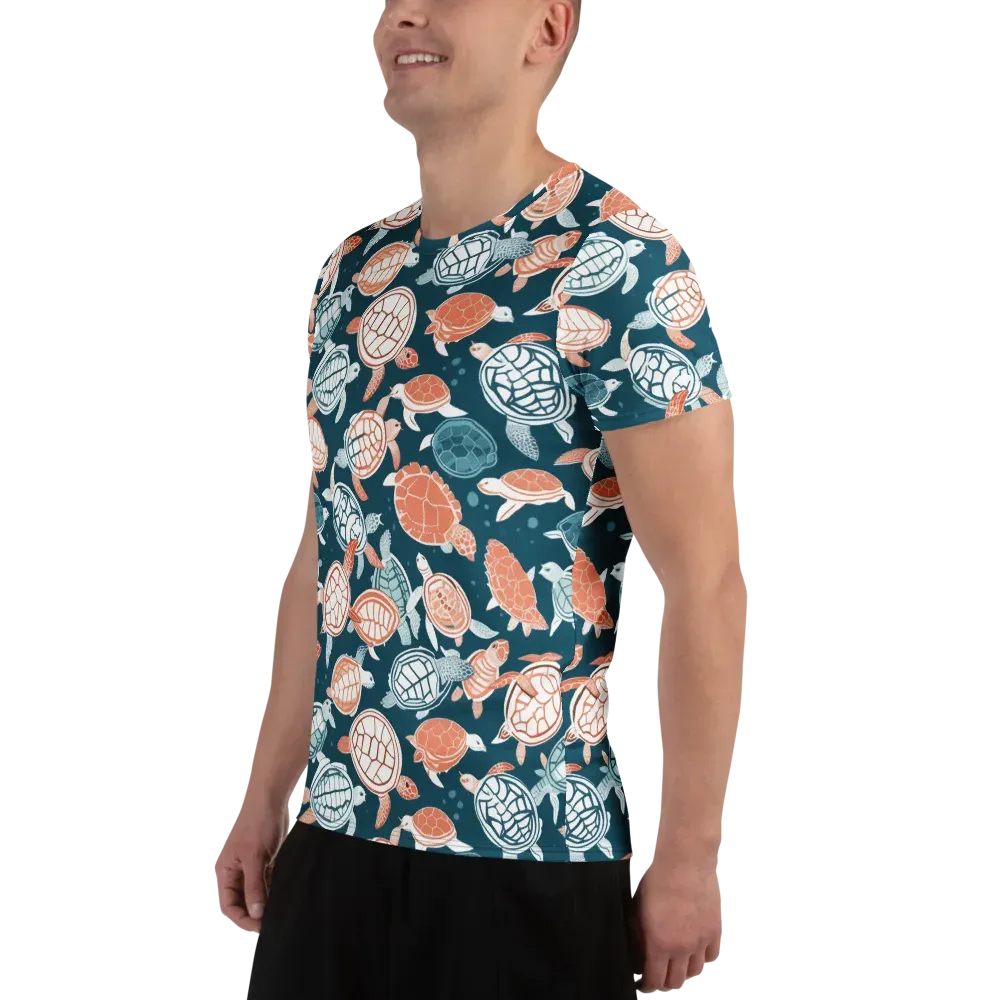 Shells At Sea on Men's Athletic T-Shirt — Left