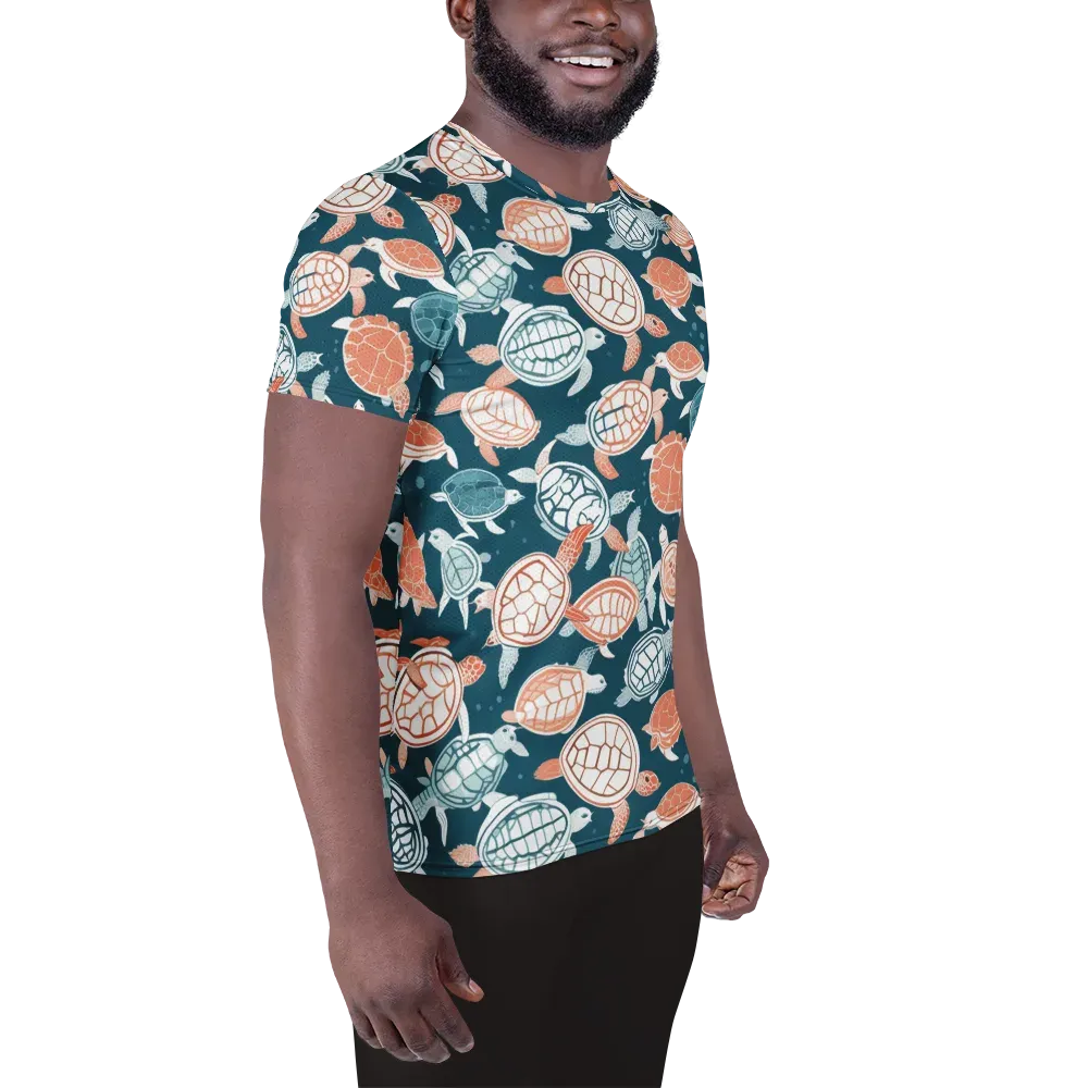 Shells At Sea on Men's Athletic T-Shirt — Right