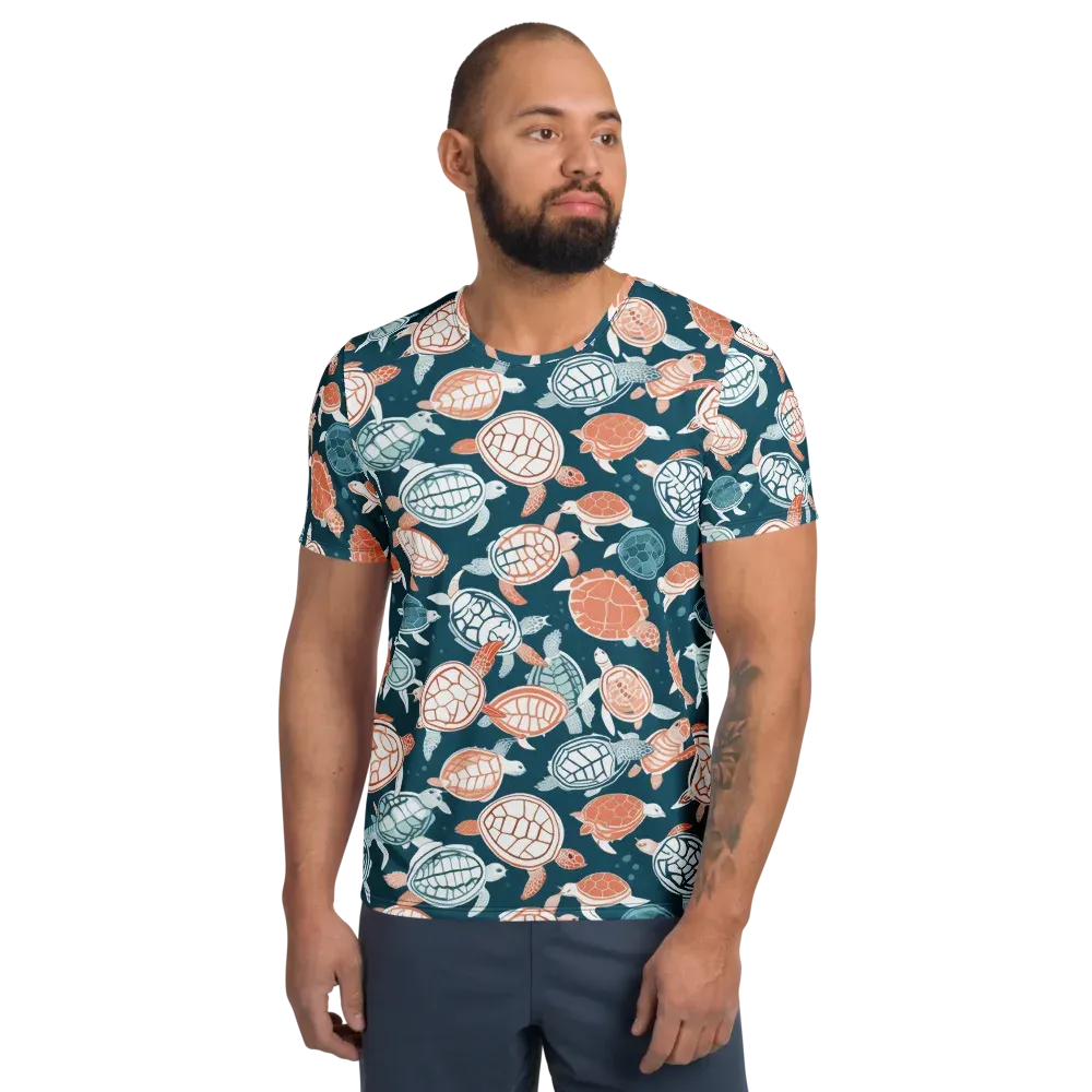 Shells At Sea on Men's Athletic T-Shirt — Front