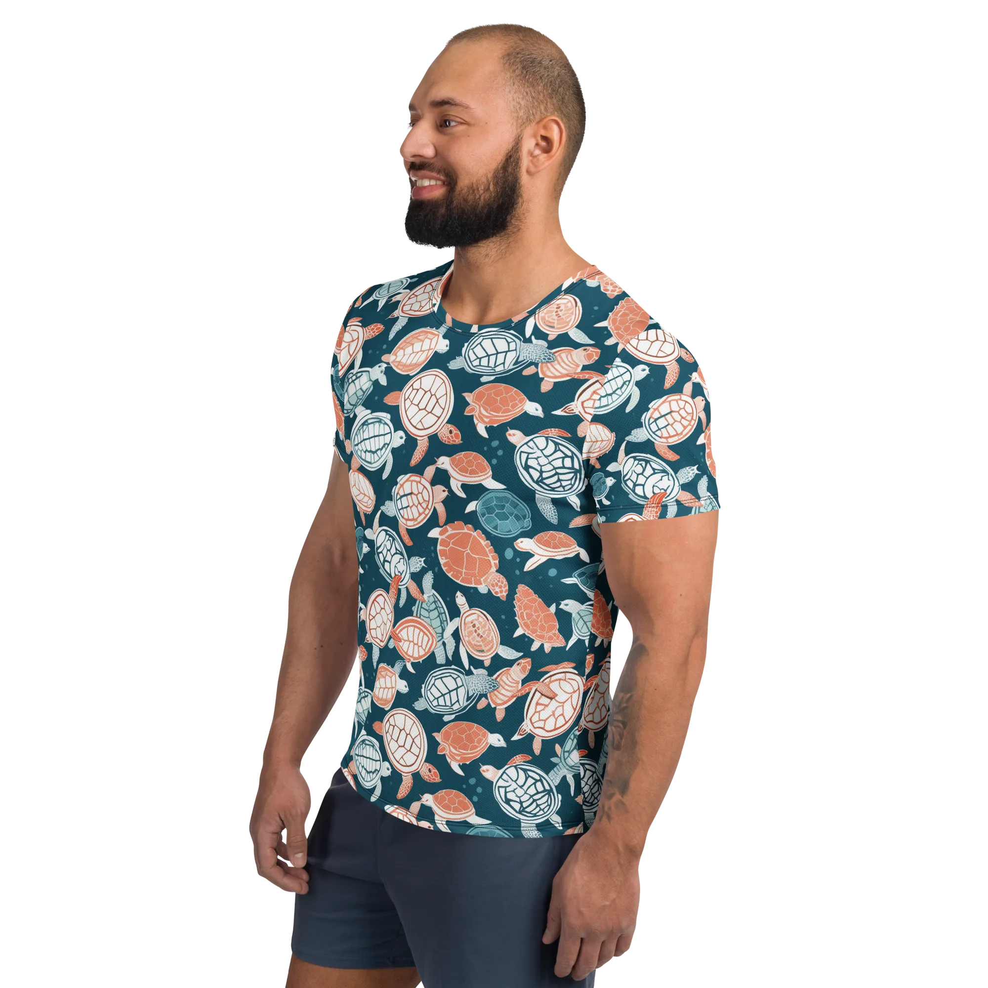 Shells At Sea on Men's Athletic T-Shirt — Left