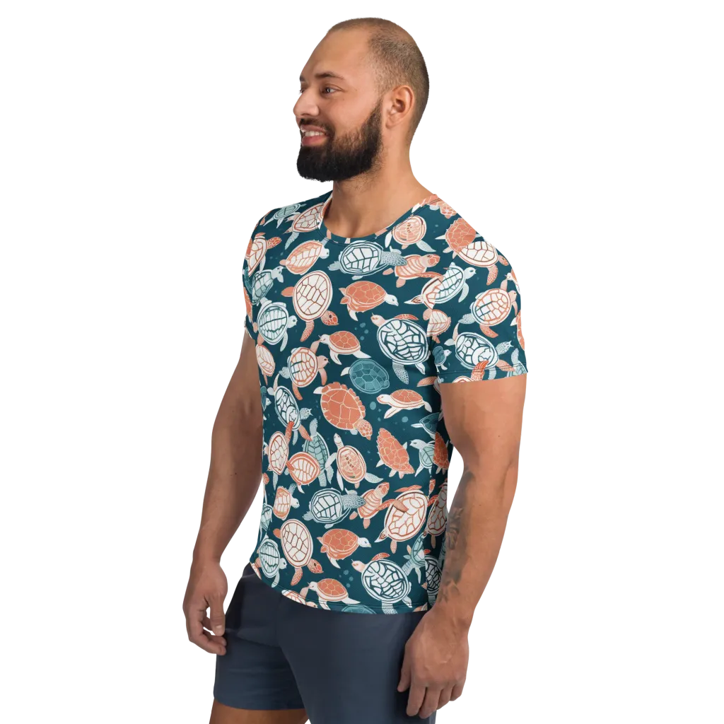 Shells At Sea on Men's Athletic T-Shirt — Left
