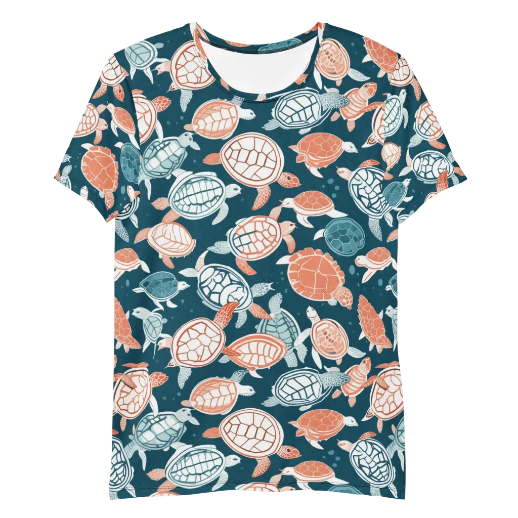 Shells At Sea on Men's Athletic T-Shirt — Front