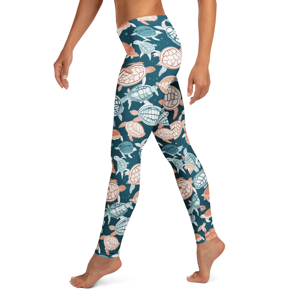 Shells At Sea on Leggings — Left