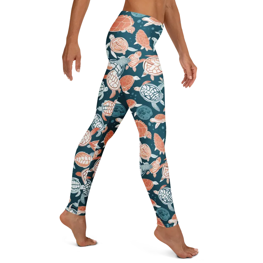 Shells At Sea on Leggings — Right