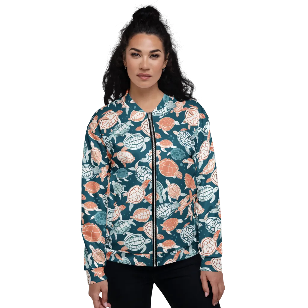 Shells At Sea on Bomber Jacket — Front