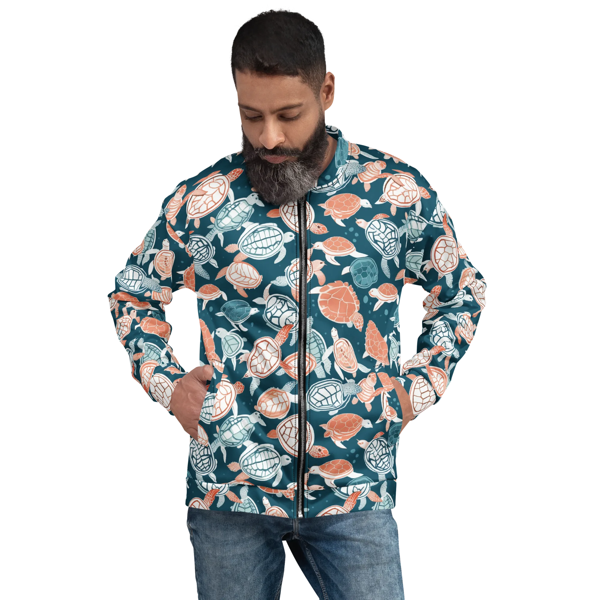Shells At Sea on Bomber Jacket — Front