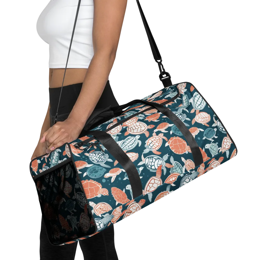Shells At Sea on Duffle Bag — Front