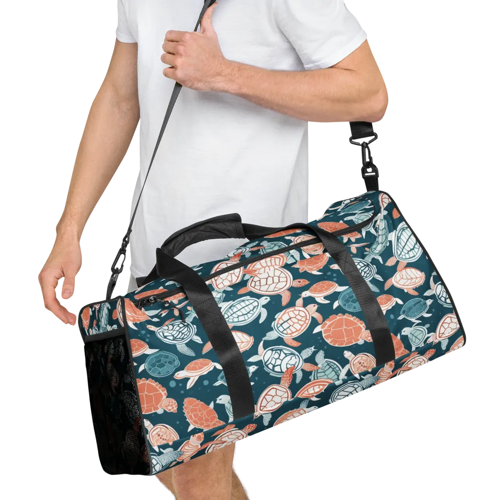 Shells At Sea on Duffle Bag — Right Front
