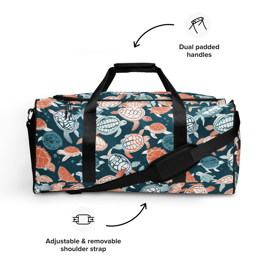 Shells At Sea on Duffle Bag — Front